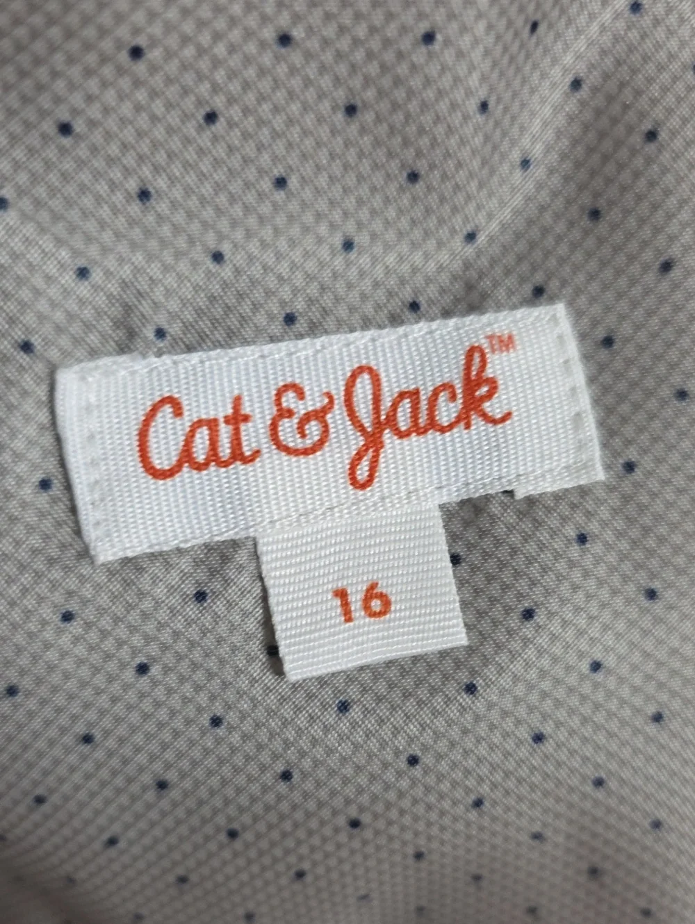 Cat & Jack Boy's Cotton Blazer Light Tan Pockets Lined Church Sz 16 EUC